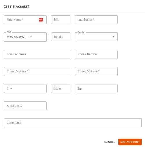 searching for accounts