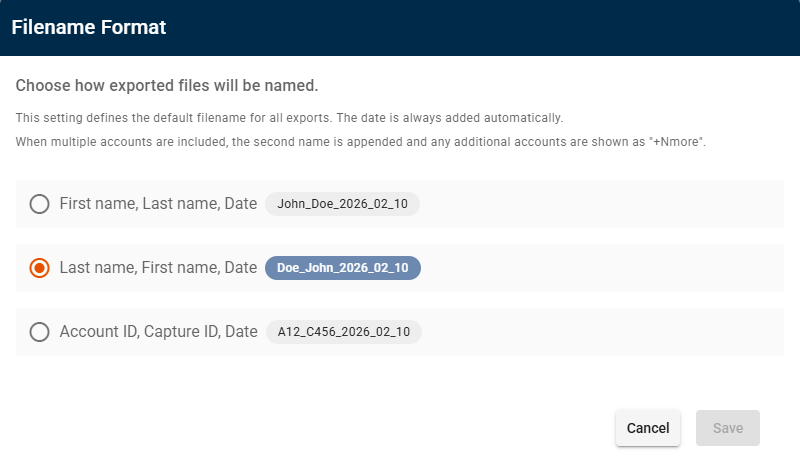 Workshop Export Management Default Naming